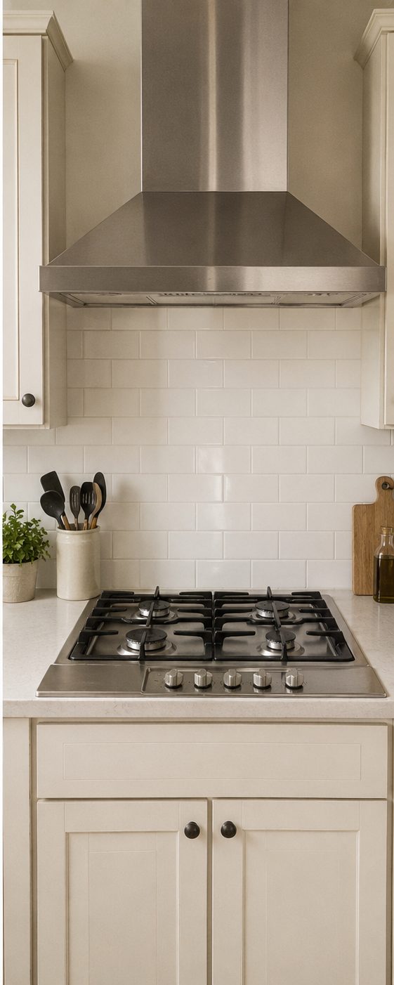 The same kitchen after professional cleaning